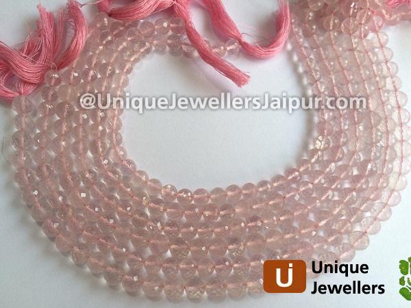 Rose Quartz Faceted Round Beads